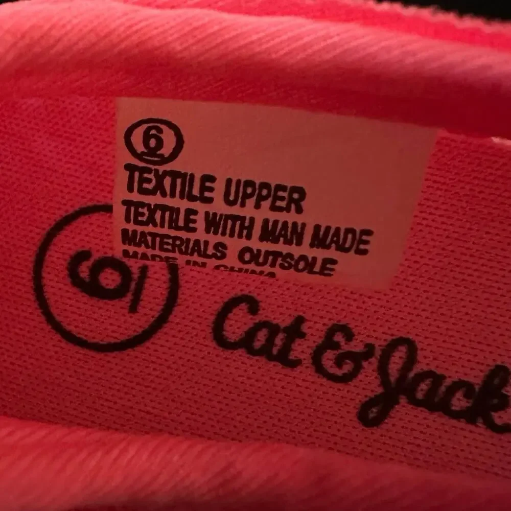 Cat & Jack Girls Toddler Size 6 Water Shoes Pink‎ Mesh Beach Rubber Bottoms